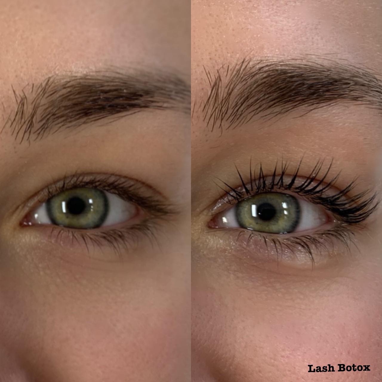 Before & after lash lift and tint montreal by dermature